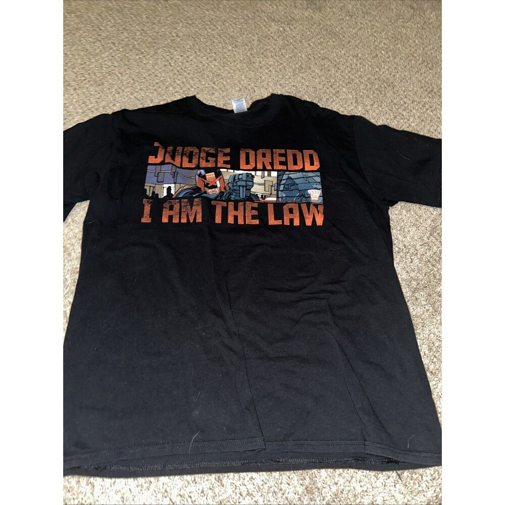 2000 AD Judge Dredd I Am The Law T-shirt Exclusive Black Size X-Large